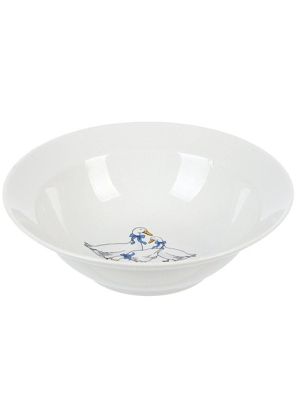 Миска фарфор, круглая, 5.5 см, 0.5 л, Гуси новые, Дулевский фарфор, 101892
