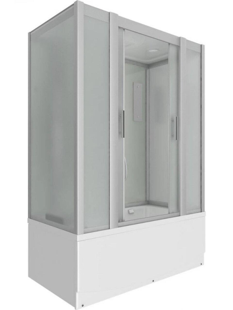 Душевая кабина высокий поддон, 150х80х215 см, прямоугольная, матовая, Erlit, ER4515TP-C3-RUS