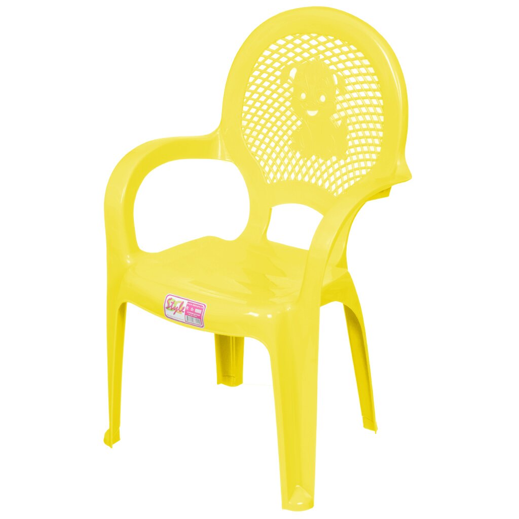 Стульчик детский пластик, DDStyle, Дюна, 36х33 см, желтый, 06206 стульчик детский пластик ddstyle дюна 36х33 см красный 06206