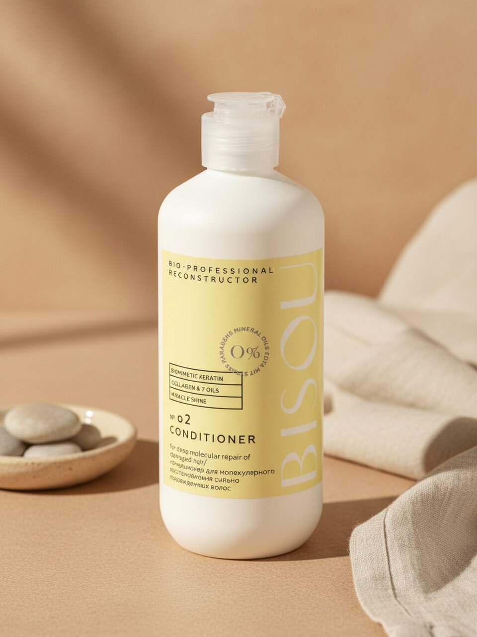 Бальзам-кондиционер Bisou, Reconstructor, Восстанавливающий, для поврежд волос, 285 мл
