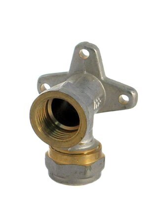 Металлопластиковый уголок d16х1/2'', с креплением, цангой и гайкой, Frap, F309.1604