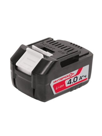 Батарея аккумуляторная 4000 мА·ч, Li-Ion, 18 В, Интерскол, АПИ-4/18, 2400.121