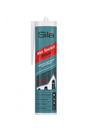 Герметик битумный, кровельный, SilaPro, Max Sealant, SSBBR280, 280 мл, черный