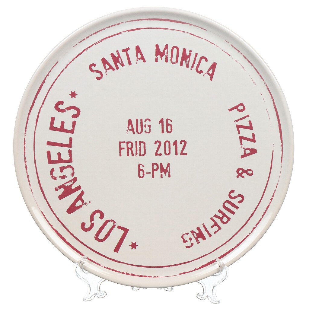 Тарелка для пиццы, керамика, d32 см, Los Angeles, Fioretta, TDP479 тарелка десертная керамика 19 см круглая macarons domenik dm7001 мятная