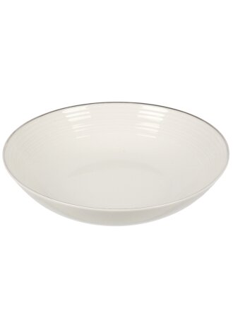 Тарелка суповая, фарфор, 22 см, круглая, Fiesta, Fioretta, TDP722, белая
