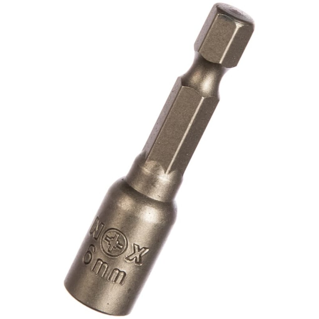 Ключ-насадка для кровельных саморезов, Nox, 6х48 мм, магнитный адаптер, блистер ключ насадка для кровельных саморезов nox 6х48 мм магнитный адаптер