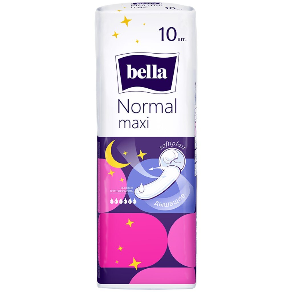 Прокладки женские Bella, Normal Maxi softiplait air, 10 шт, BE-012-MN10-E02