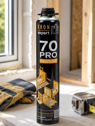 Пена монтажная Kronbuild, Всесезонная PRO, профессиональная, 950 г, всесезонная, FAS70
