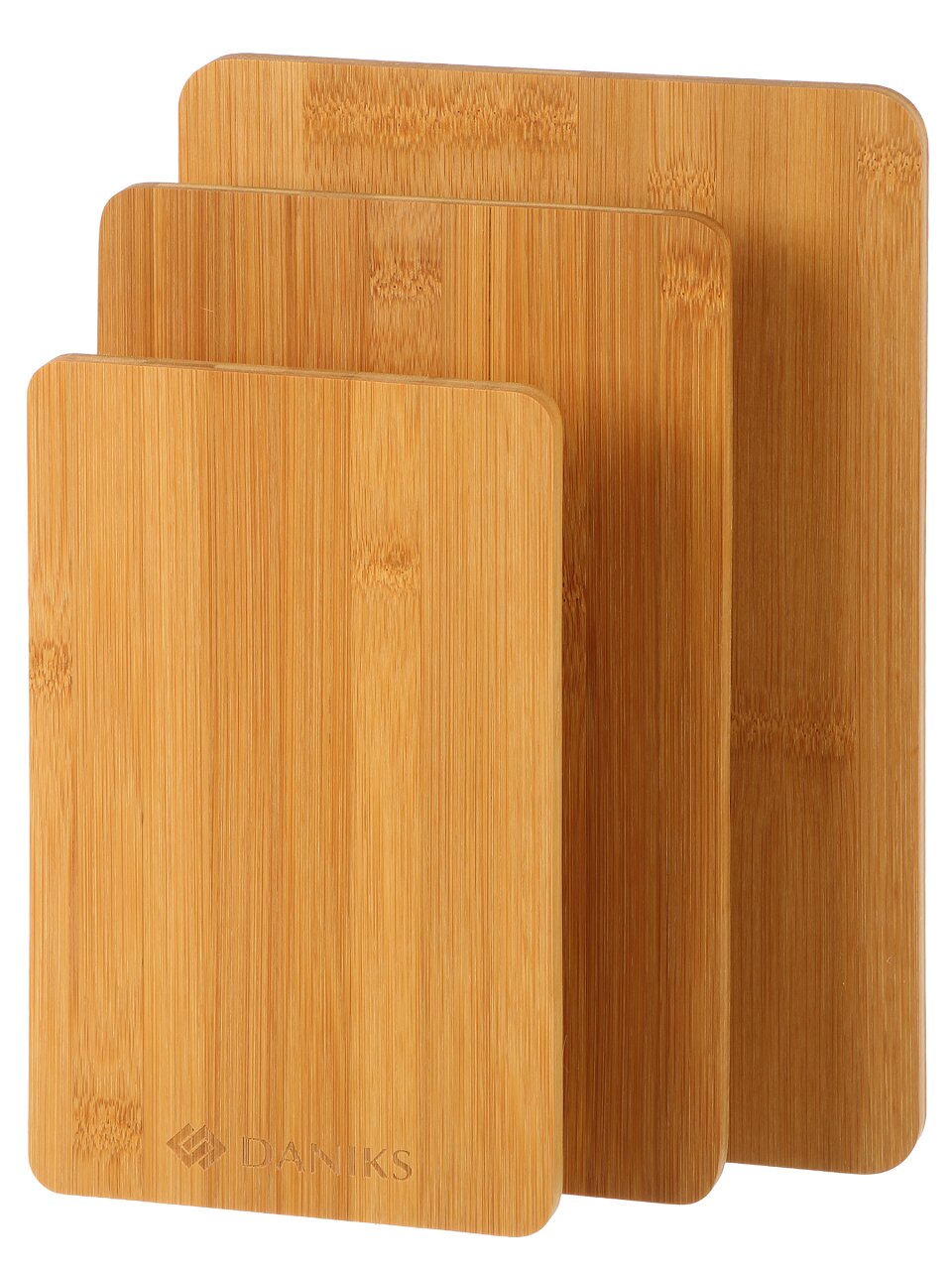 Доска разделочная бамбук, 30х20х1, 27х17х1, 23х14х1 см, 3 шт, прямоугольная, Daniks, CB1118S3B