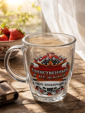 Кружка стекло, 350 мл, Лучший во всем, Декостек, 2025-Д