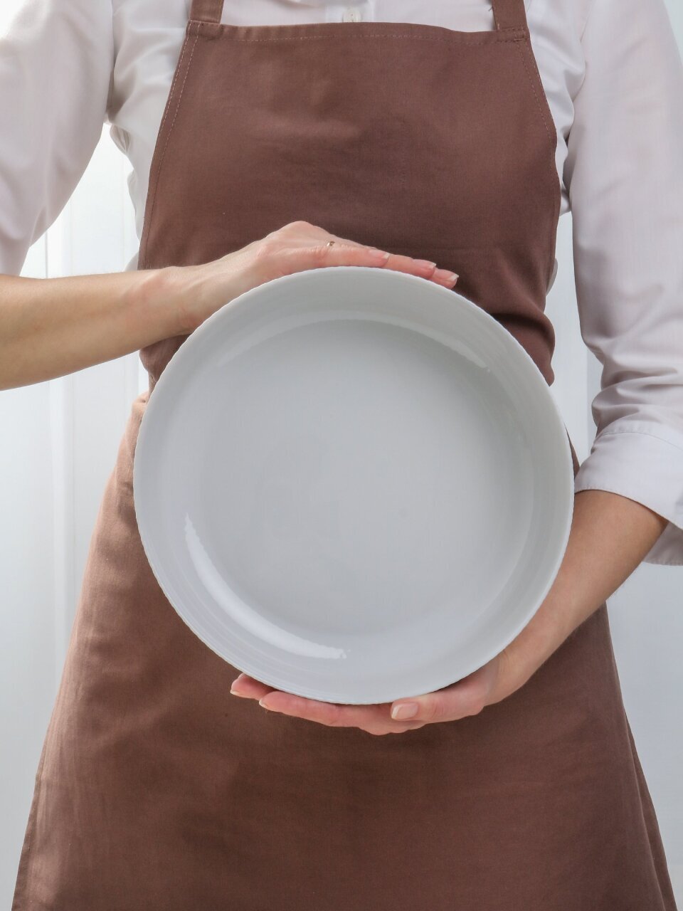 Форма стеклокерамика, 26 см, круглая, серая, Luminarc, Smart Cuisine Wavy Granit, X1633