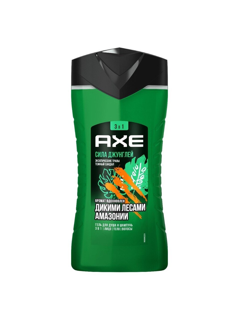 Гель для душа и шампунь Axe, Сила джунглей, для мужчин, 250 мл