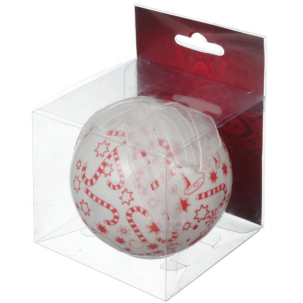 Елочный шар Волшебная страна, BT-P801128C, 8 см, LED, ПВХ коробка, 001344