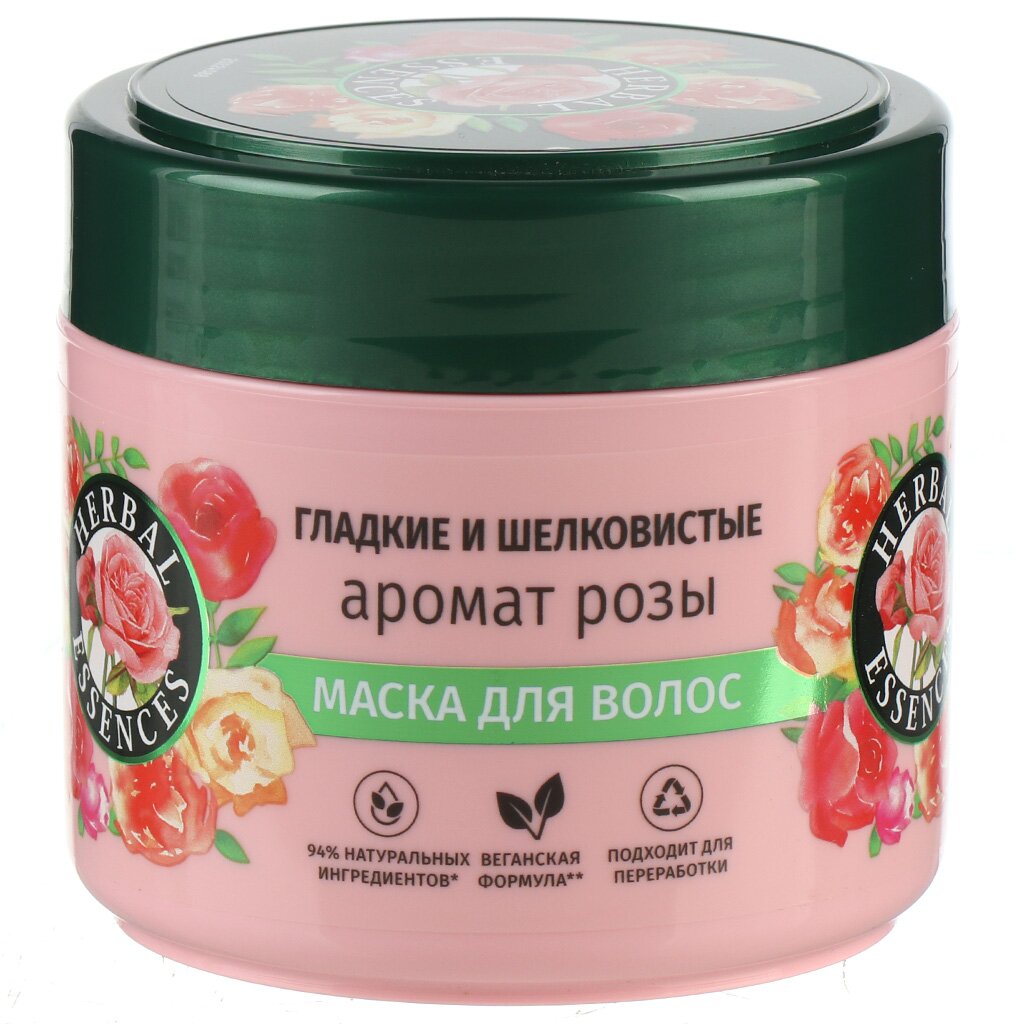 Маска для волос, Herbal Essences, Аромат розы, 300 мл выпрямитель волос philips essentialcare hp8321