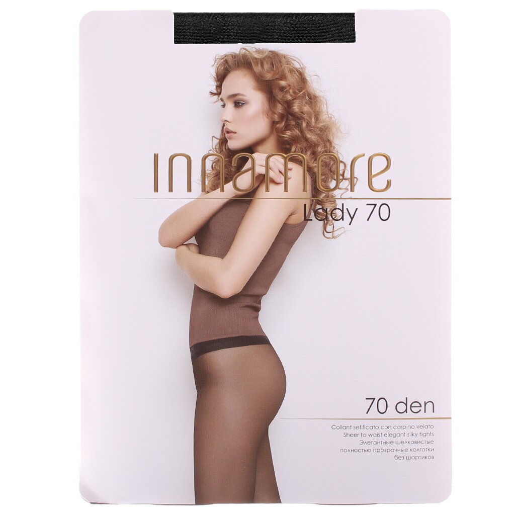 Колготки Innamore, Lady, 70 DEN, р. 5, nero/черные, прозрачные с плоским швом