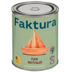 Лак Faktura, яхтный, полуматовый, алкидно-уретановый, для внутренних и наружных работ, 0.7 л