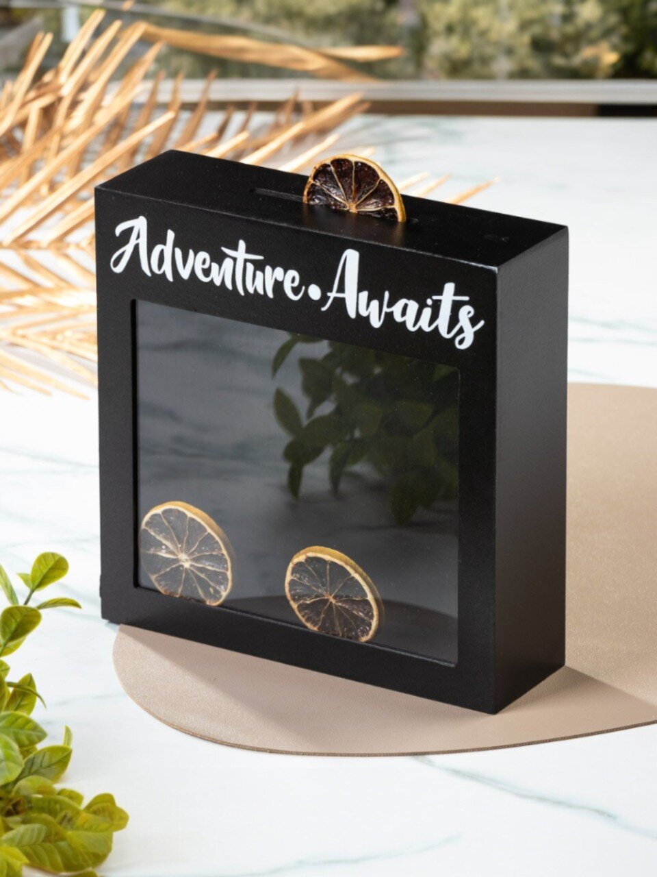 Копилка Приключения ждут, 20х6х20 см, МДФ, A240060, 20х20х6 см