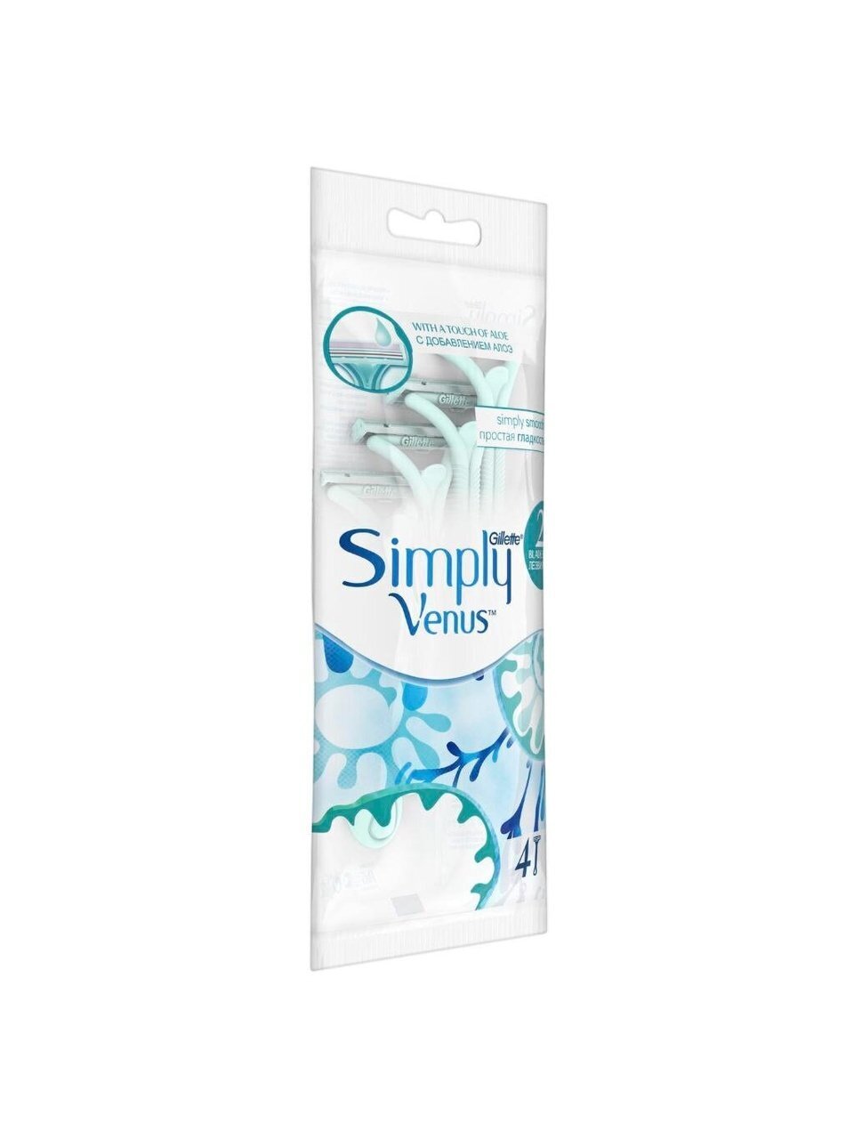Станок для бритья Gillette, Simply Venus, для женщин, 4 шт, одноразовые