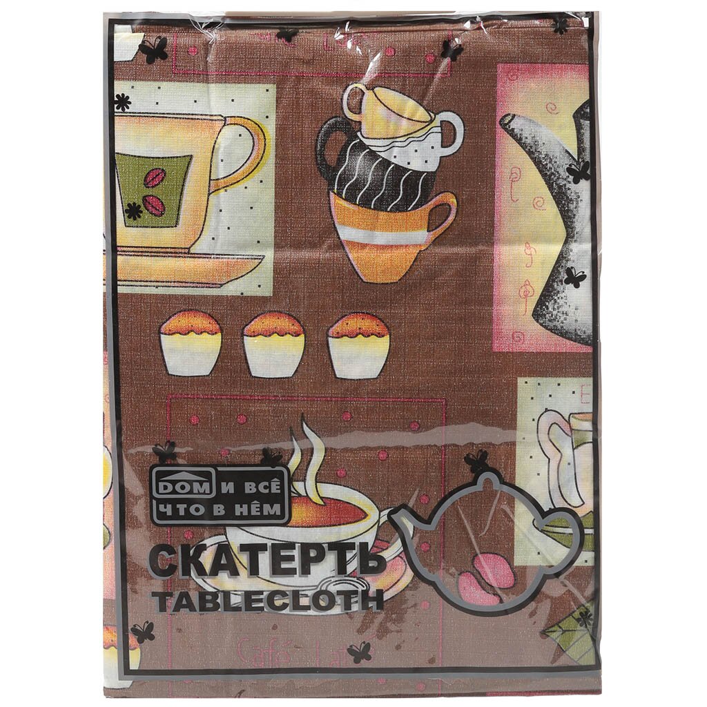 т Скатерть 137*183 ПВХ Кофе 836-159