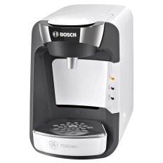 Кофеварка электрическая, капсульная, пластик, 0.7 л, Bosch, TAS 3204, 1300 Вт, max высота чашки 17 см, черная