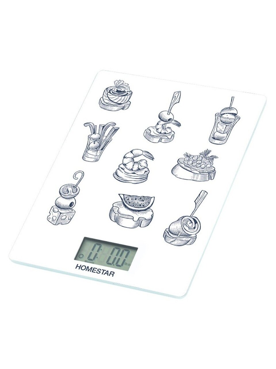 Весы кухонные стекло, Homestar, HS-3015А, платформа, 10 г, до 7 кг кг, LCD-дисплей, 110056