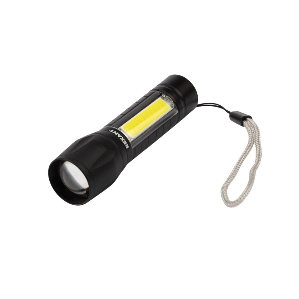 Фонарь ручной, встроенный аккумулятор, Rexant, зарядка от USB, алюминий, 75-714 фонарь ручной эра трофи tm1w алюминий б0023319