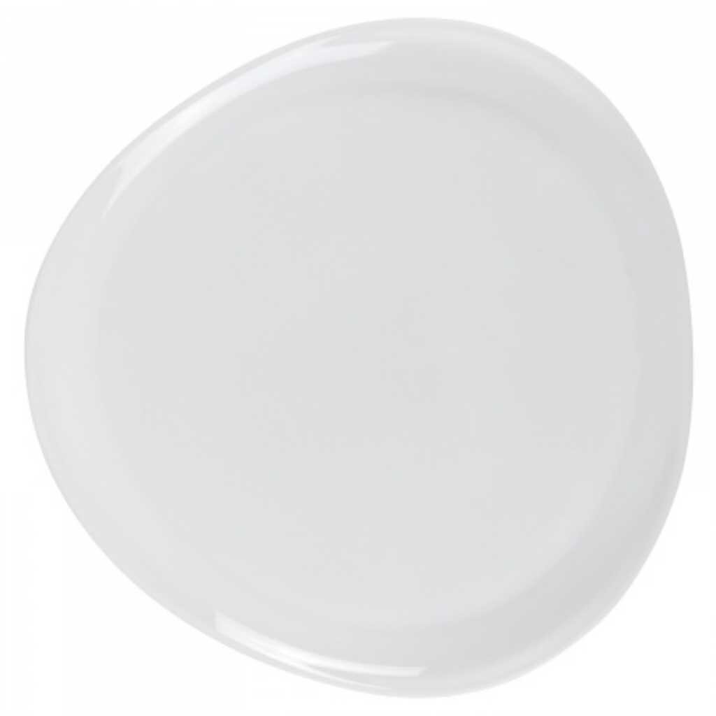 Тарелка обеденная, стеклокерамика, 20.5 см, фигурная, Вайт, RLP80X, белая тарелка обеденная уотер колор 25см luminarc j4652