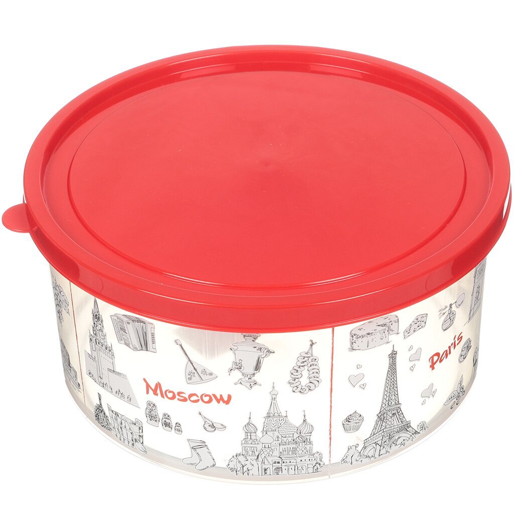 Контейнер круг 1,9л с декором С51702