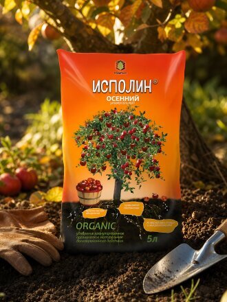 Удобрение Осеннее, органоминеральное, гранулы, 5 л, Исполин