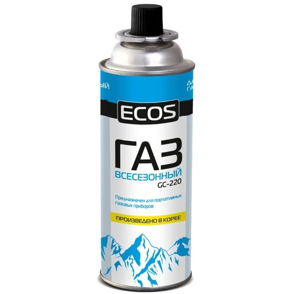 Газовый баллон цанговый, 220 г, всесезонный, Ecos, GC-220