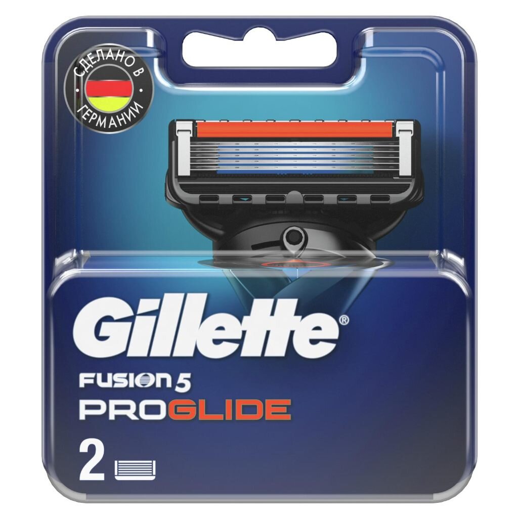 Сменные кассеты для бритв Gillette, Fusion ProGlide, для мужчин, 2 шт, GIL-81521961 сменные кассеты для бритв gillette fusion для мужчин 4 шт 81372251