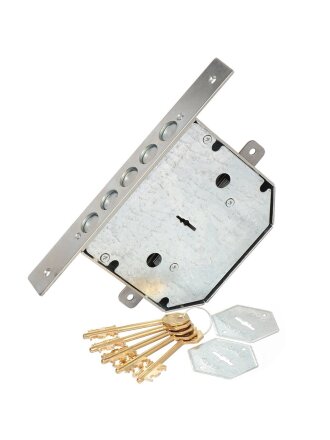 Замок врезной КЛАСС - GSSM-002, 19098, без ручки, сувальдный, универсальный, хром