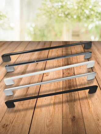 Ручка-скоба мебельная Trodos, 8 653, 192мм, ЦАМ, белая матовая, 303717