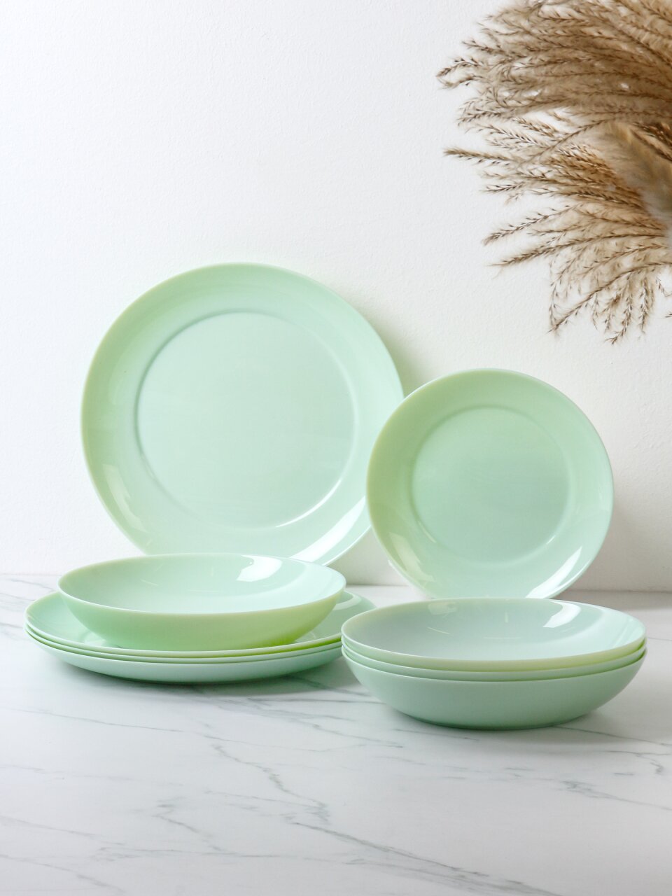 Сервиз столовый стекло, 18 предметов, на 6 персон, Luminarc, Apy Paradise Green, X1162