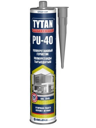Герметик полиуретановый, Tytan, PU 40, 65445/16784, 310 мл, серый