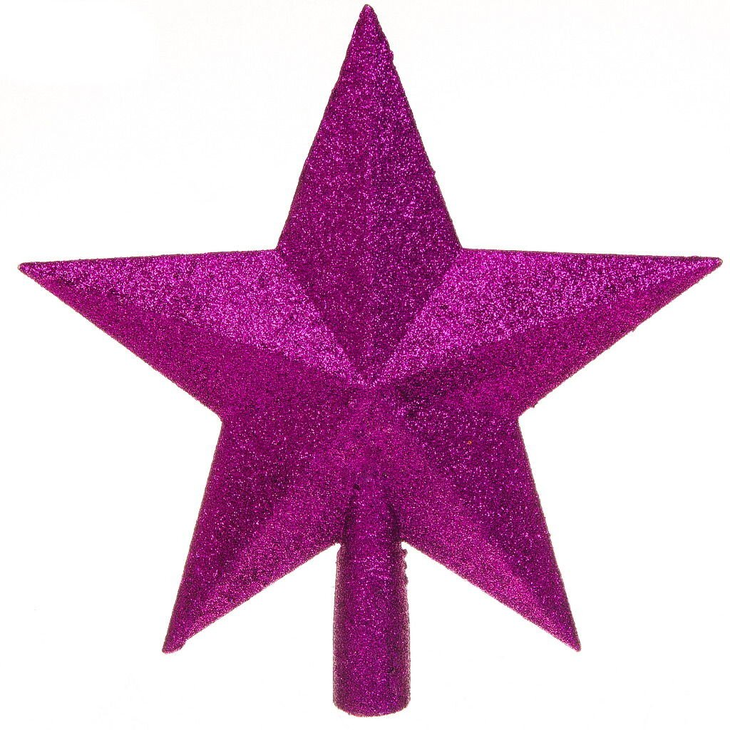 Верхушка на елку Звезда, темно-пурпурная, 20 см, пластик, SYCD18-003DP