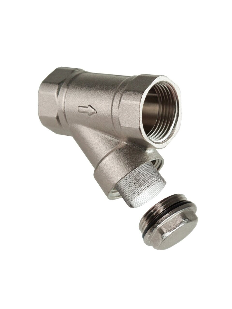 Фильтр косой для воды, 1&amp;quot;, г-г, никель, РосТурПласт