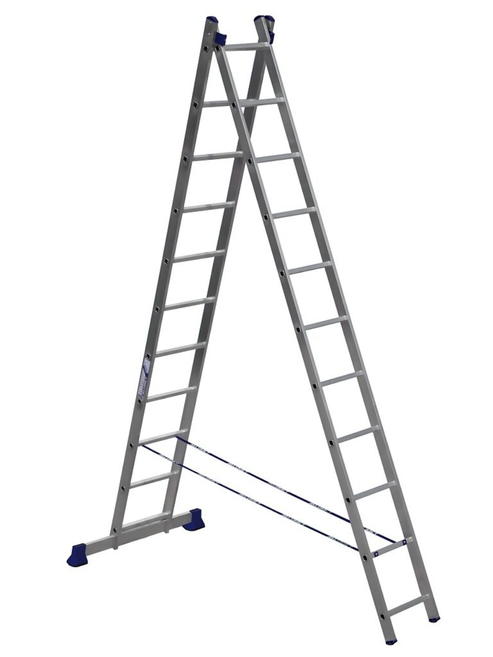 Лестница 2 секции, 11 ступеней, алюминий, 5.06 м, 150 кг, Alumet, 5211