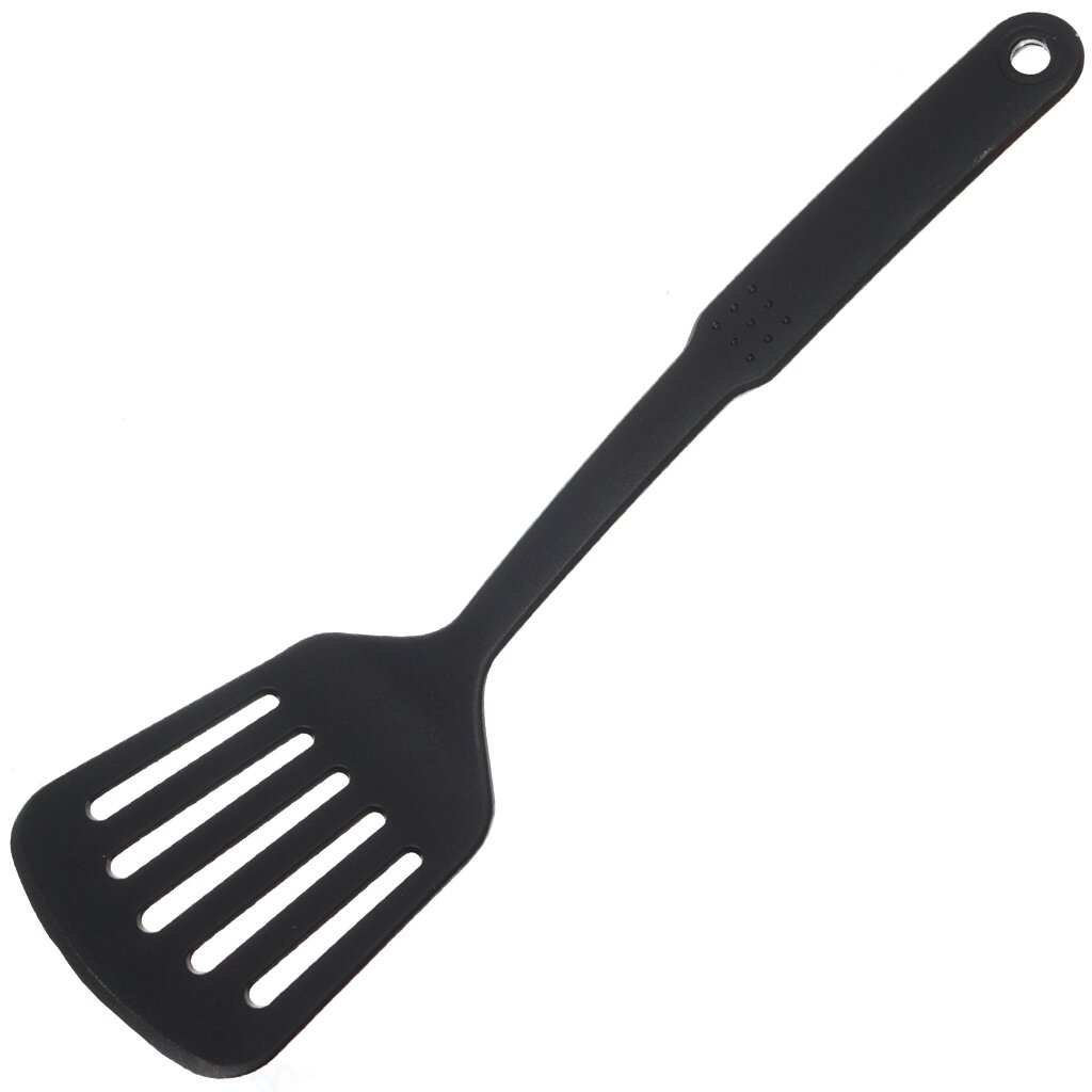 Лопатка кулинарная нейлон, с прорезями, навеска, черная, Daniks, Эконом, YW-KT017-1/H1010-01 лопатка кулинарная бамбук c02 1008