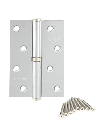 Петля для деревянных дверей, Avers, 100х75х2.5 мм, правая, B-CR-R, 30705, с подшипником, хром