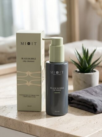 Мусс для умывания Mixit, Your Skin, с бамбуковым углем и ментолом, 150 мл