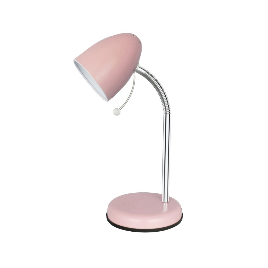 Светильник настольный E27, 60 Вт, серебристый, абажур розовый, Ultraflash, UF-377 С14, 14603 playtoday зонт трость детский механический розовый