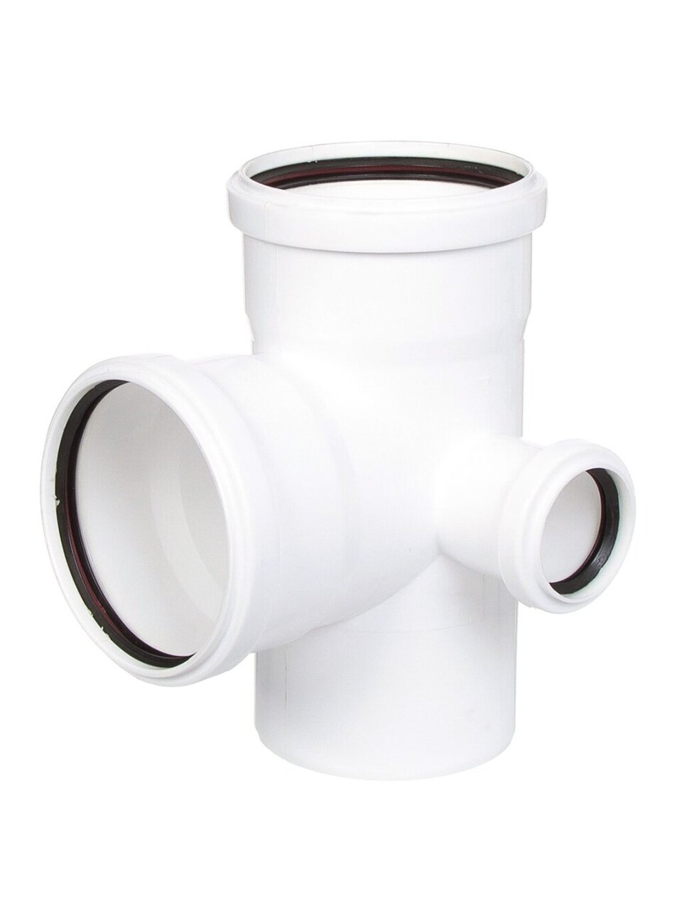 Крестовина канализационная двухплоскостная, 110х110х50 мм, 90 °, правая, РосТурПласт, белая, 36549