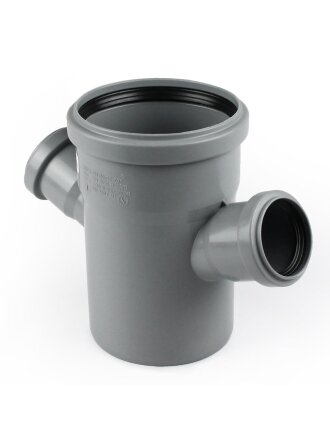 Крестовина канализационная 110х50х50 мм, 67 °, РосТурПласт, полипропилен, серая, 33477