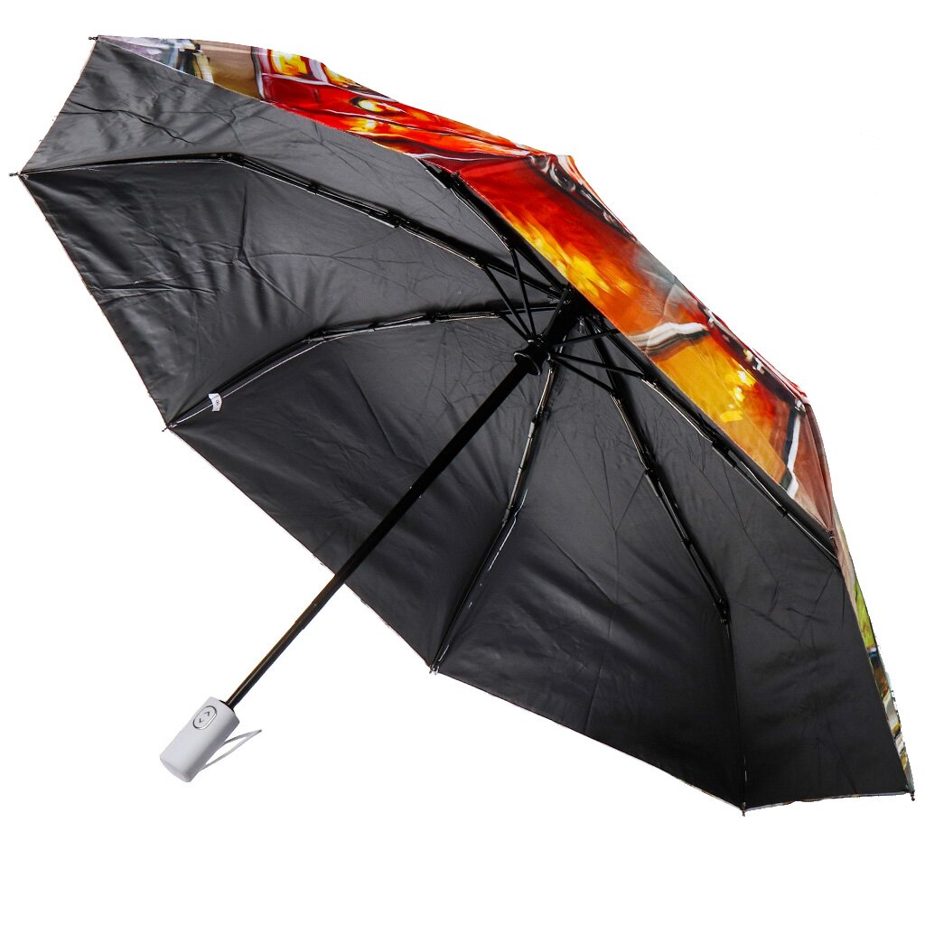 Зонт для женщин, автомат, 8 спиц, 58 см, Трамвай, полиэстер, Y822-064 зонт для женщин автомат 8 спиц 53 5 см однотонный tu53 1