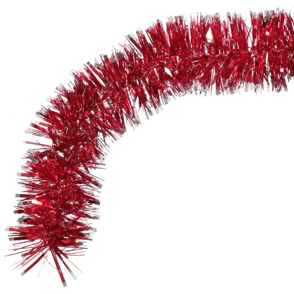 Мишура Xmas Dream красная с серебряными кончиками 5-180-7, 1.8х0.07 м
