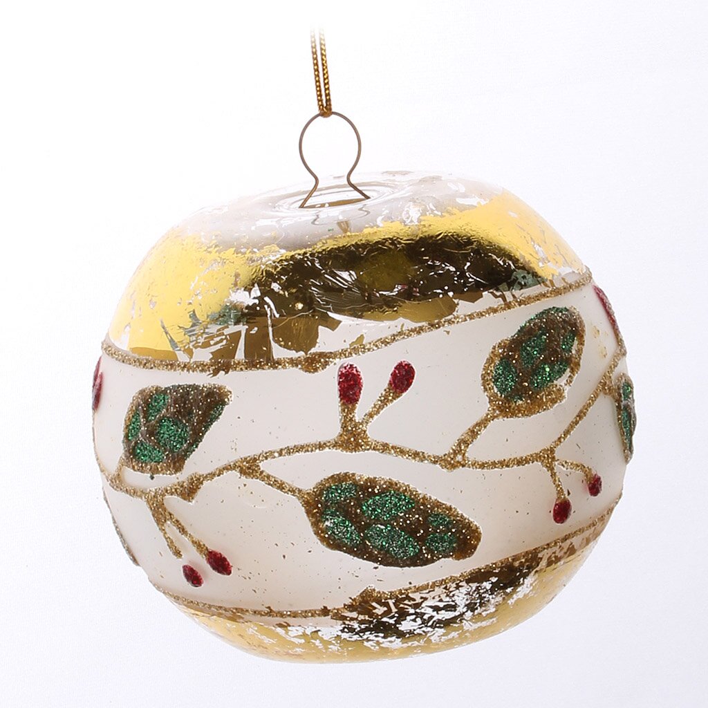 Елочное украшение Monte Christmas, Подсвечник Золотая осень, 8 см, стекло, упаковка бокс, N6890158