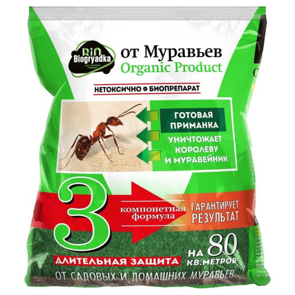 Инсектицид от муравьев, гранулы, 30 г, биологический, Biogryadka великий воин от муравьев гранулы 50г