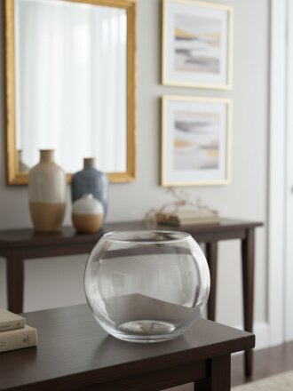 Ваза стекло, настольная, 13х16 см, Evis, Шаровая, 2067