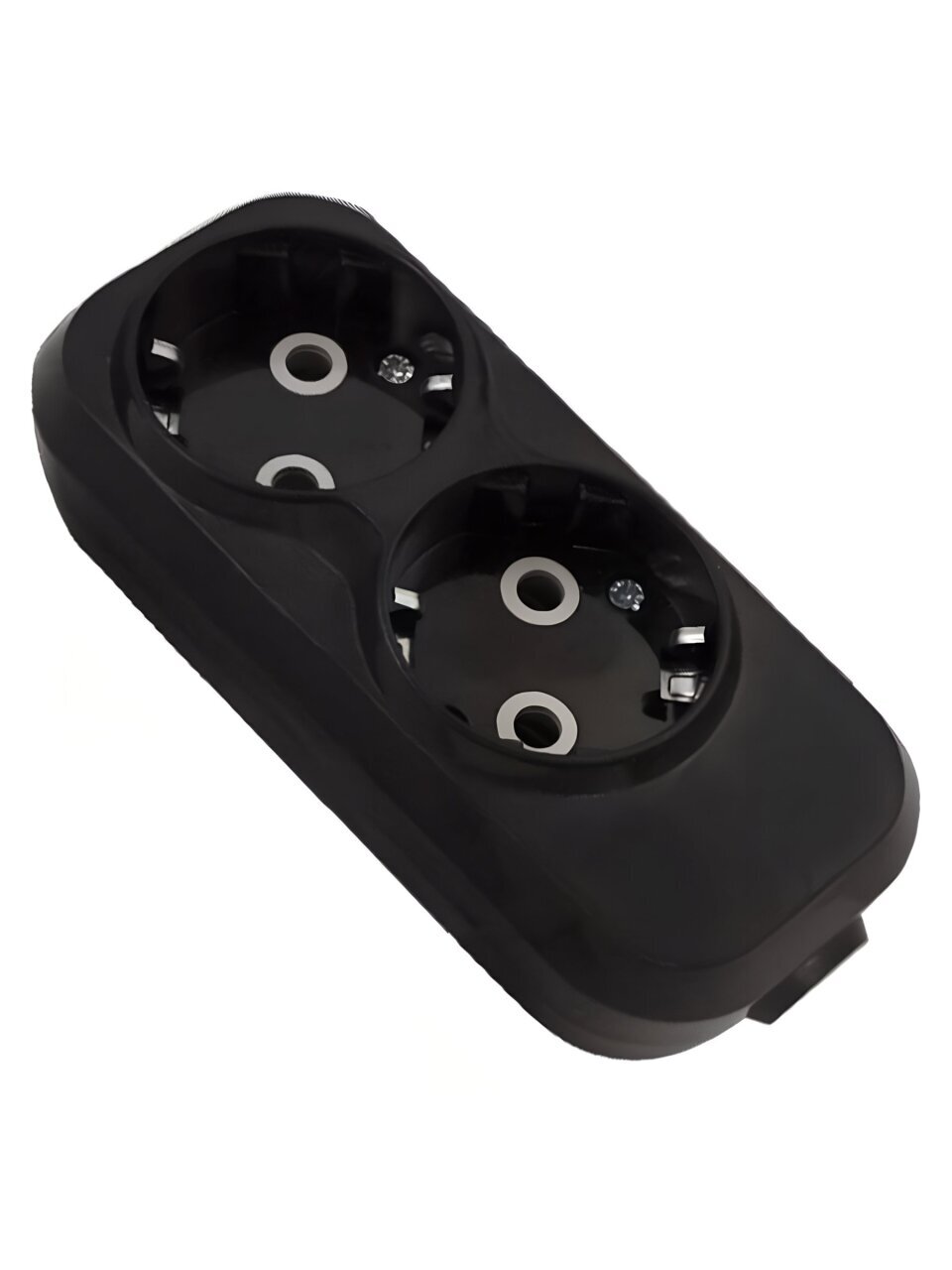 Корпус удлинителя 2 гнезда, 2 + 3, с заземлением, 16 А, черный, TDM Electric, Народная, SQ1806-0423